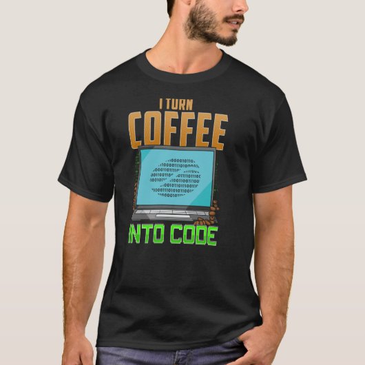 Ik maak van koffie een code t-shirt (Voorkant)