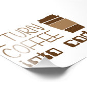 Ik maak van koffie een programmeercode foto afdruk (Hoek)