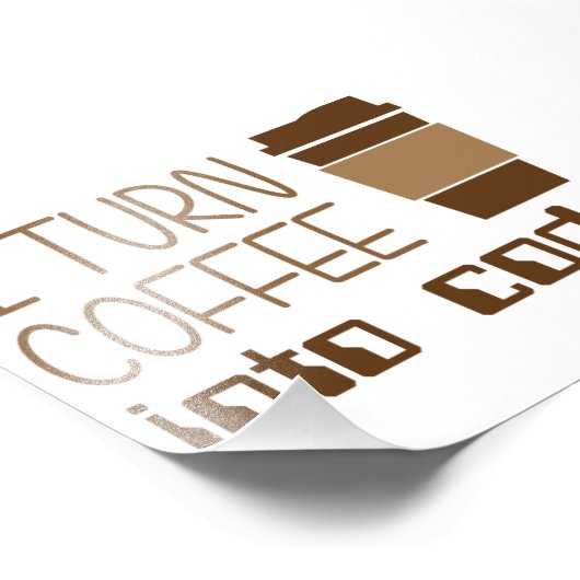 Ik maak van koffie een programmeercode foto afdruk (Hoek)