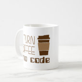 Ik maak van koffie een programmeercode koffiemok (Voorkant links)