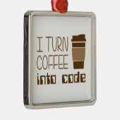 Ik maak van koffie een programmeercode metalen ornament (Rechts)