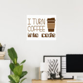 Ik maak van koffie een programmeercode poster (Thuiskantoor)