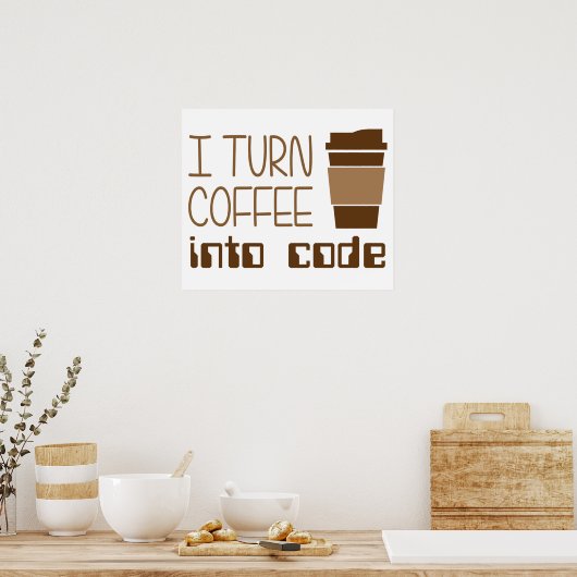 Ik maak van koffie een programmeercode poster (Keuken)
