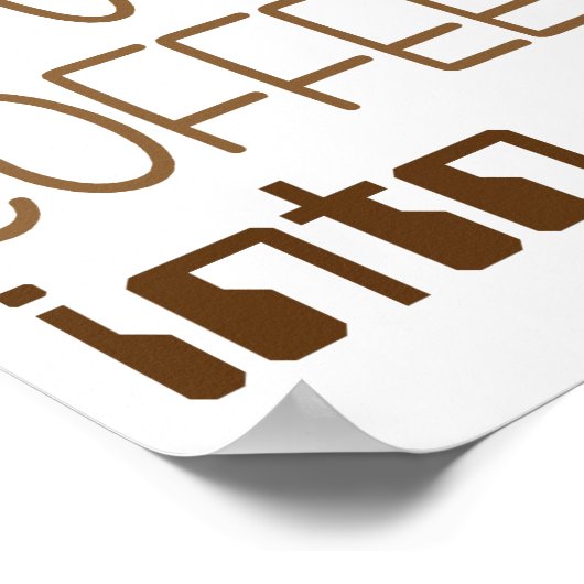 Ik maak van koffie een programmeercode poster (Hoek)