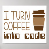 Ik maak van koffie een programmeercode poster (Voorkant)