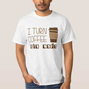 Ik maak van koffie een programmeercode t-shirt