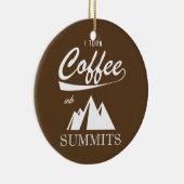 Ik maak van koffie topontmoetingen keramisch ornament (Rechts)