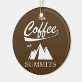 Ik maak van koffie topontmoetingen keramisch ornament (Links)