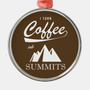Ik maak van koffie topontmoetingen metalen ornament