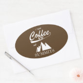 Ik maak van koffie topontmoetingen ovale sticker (Envelop)