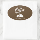 Ik maak van koffie topontmoetingen ovale sticker (Tas)