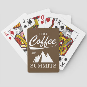 Ik maak van koffie topontmoetingen speelkaarten
