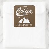 Ik maak van koffie topontmoetingen vierkante sticker (Tas)