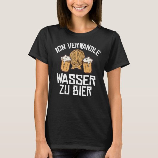 Ik maak van water bier Hobby-brouwerijen bier T-shirt (Voorkant)