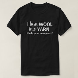 Ik maak van wol een Yarn Funny Spinning Handspun T-shirt