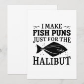 Ik maak vispuns alleen voor de heilbot bedankkaart (Voorkant / Achterkant)