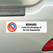 Ik maak volledig gebruik van het tweede amendement bumpersticker (Op auto)