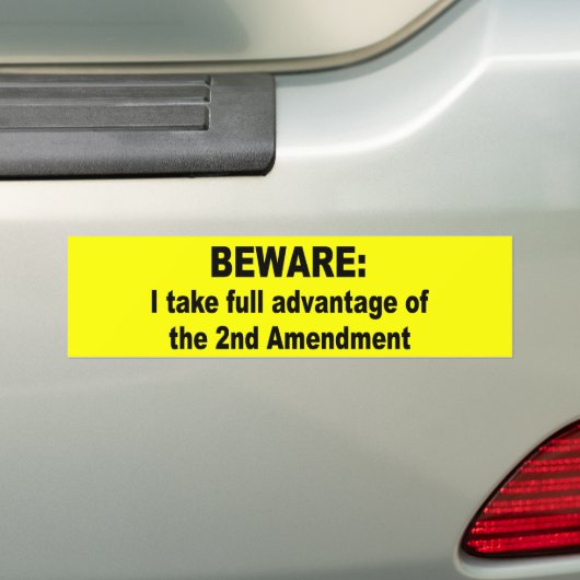 Ik maak volledig gebruik van het tweede amendement bumpersticker (Op auto)