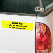 Ik maak volledig gebruik van het tweede amendement bumpersticker (Op Truck)