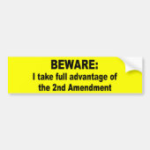 Ik maak volledig gebruik van het tweede amendement bumpersticker (Voorkant)