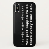 Ik maak zelden fouten, jij bent er toevallig... Case-Mate iPhone case (Achterkant)
