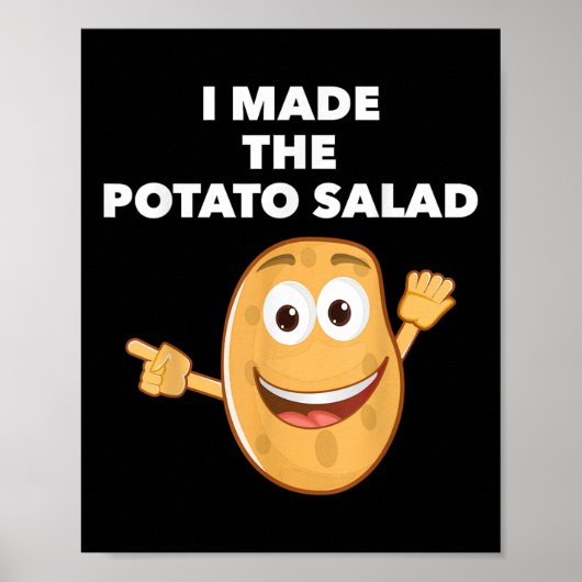 Ik maakte de aardappelsalade grappig BBQ die de po Poster (Voorkant)