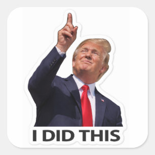 Ik maakte deze politieke humor meme vierkante sticker