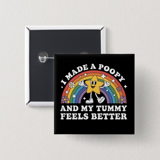 Ik maakte een grappige ongepaste vakantiewisseling vierkante button 5,1 cm (Voorkant /achterkant)