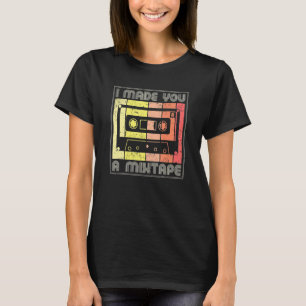 Ik maakte een mixtape Cassettebandje 80's muziekre T-shirt