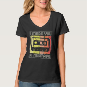 Ik maakte een mixtape Cassettebandje 80's muziekre T-shirt