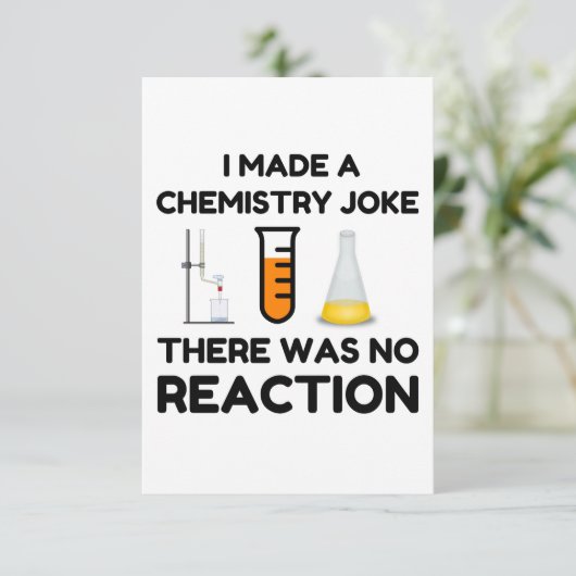 Ik maakte een scheikunde Joke Bedankkaart (Staand voorkant)
