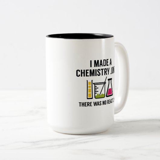 Ik maakte een scheikunde Joke Tweekleurige Koffiemok (Voorkant rechts)