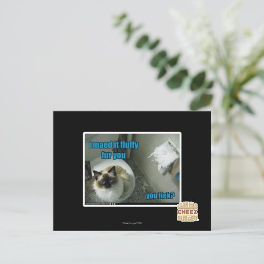 Ik maakte het donzig voor je briefkaart (Staand voorkant)