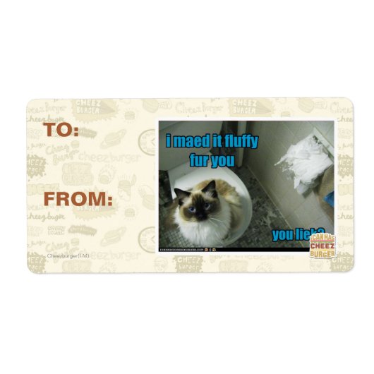 Ik maakte het donzig voor je etiket (Voorkant)