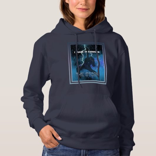 Ik maakte het door het Storm - Christelijk geloof Hoodie (Voorkant)