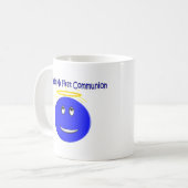 Ik maakte mijn eerste mededeling blauw koffiemok (Voorkant links)