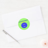 Ik maakte mijn eerste mededeling blauw ronde sticker (Envelop)