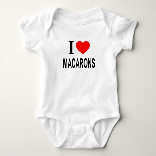 Ik ❤️ MACARONS Ik HOU VAN MACARONS Ik HEB MACARONS Romper (Voorkant)