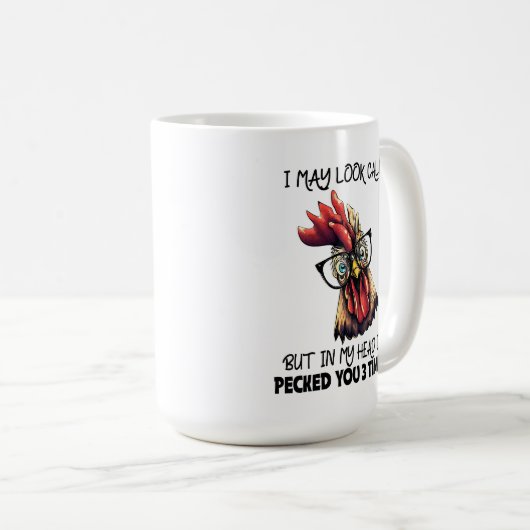 Ik mag er kalm uitzien als sarcasme grappig koffiemok (Voorkant rechts)