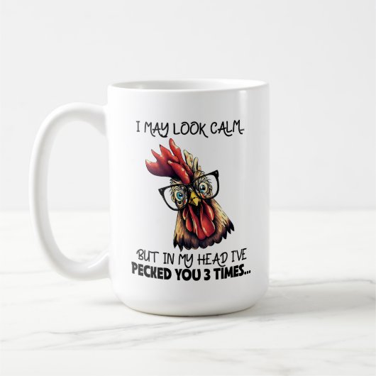 Ik mag er kalm uitzien als sarcasme grappig koffiemok (Links)