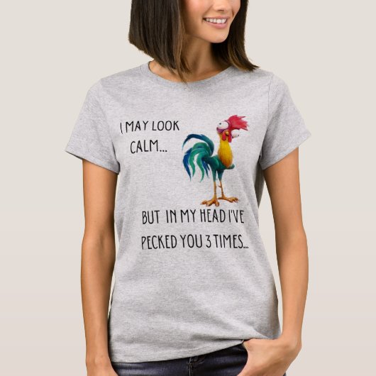 Ik mag er rustig uitzien Funny Animals Rooster T S T-shirt (Voorkant)