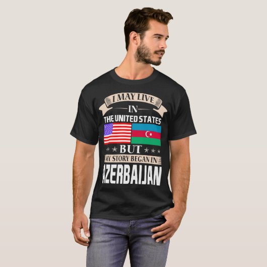 Ik mag in de VS wonen waar het verhaal in Azerbeid T-shirt (Voorkant volledig)
