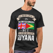 Ik mag in Guyana wonen in het Britse verhaal T-shirt (Voorkant)