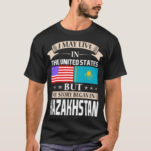 Ik mag in Kazachstan in het Amerikaanse verhaal wo T-shirt (Voorkant)