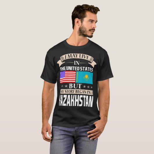 Ik mag in Kazachstan in het Amerikaanse verhaal wo T-shirt (Voorkant volledig)