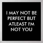 IK MAG NIET PERFECT ZIJN, MAAR IN IEDER GEVAL BEN POSTER (Voorkant)