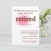 Ik mag op mijn eigen feestje dutten met pensioen kaart (Staand voorkant)