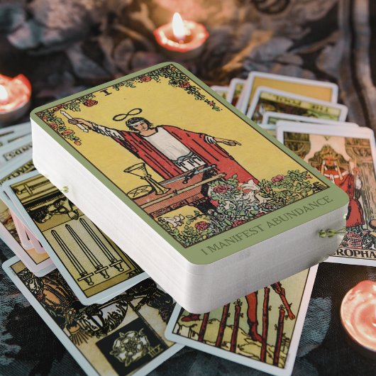 Ik manifesteer overvloed | De magiër Tarot Kaart