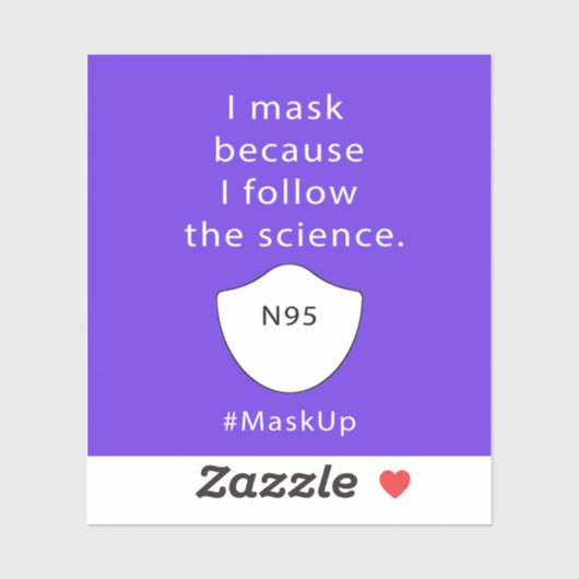 Ik maskeer omdat ik de wetenschap volg sticker (Vel)