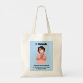 Ik maskeer omdat totebag tote bag (Achterkant)